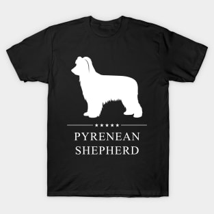 Pyrenean Shepherd Dog White Silhouette T-Shirt